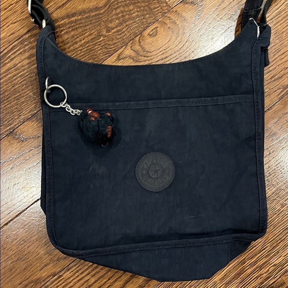 Kipling Black Messenger Bag with Charm